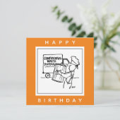 Carte Carton confidentiel d'élimination des déchets (Debout devant)