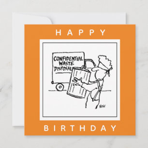 Carte Carton confidentiel d'élimination des déchets