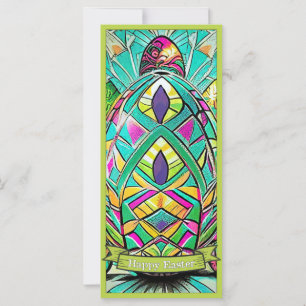 Carte Carton couleur Motif de Pâques avec Oeufs de Pâque