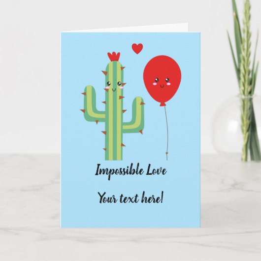 Carte Carton d'amour mignon personnalisable (Devant)