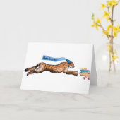 Carte Carton D'Anniversaire Du Gâteau Cheetah Et Runaway (Fleur jaune)