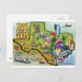 Carte Carton de Corpus Christi Tx (Devant / Derrière)