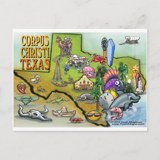 Carte Carton de Corpus Christi Tx (Devant)