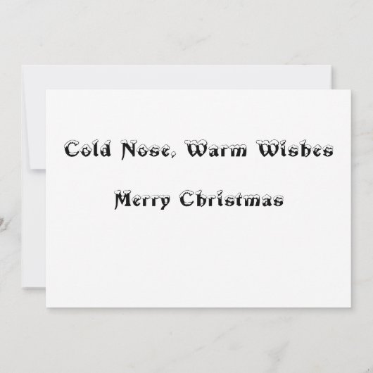 Carte Carton de Noël Froid, Voeux Chauds Labradoodé Cart (Dos)