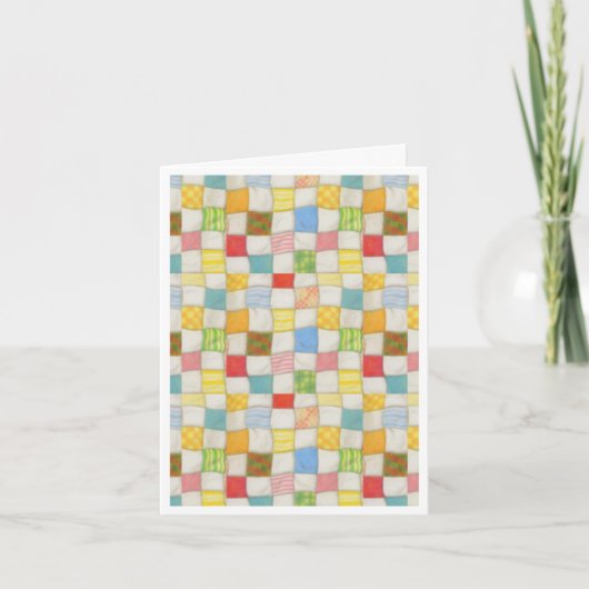 Carte Carton de note CRAZY QUILT / Blanc (Devant)