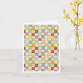 Carte Carton de note CRAZY QUILT / Blanc (Fleur jaune)