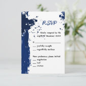 Carte Carton de réponse à l'invitation - Tache de peintu (Debout devant)