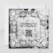 Carte Carton de réponse photo avec code QR de mariage à (Dos)