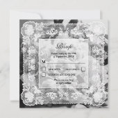 Carte Carton de réponse photo avec code QR de mariage à (Devant)