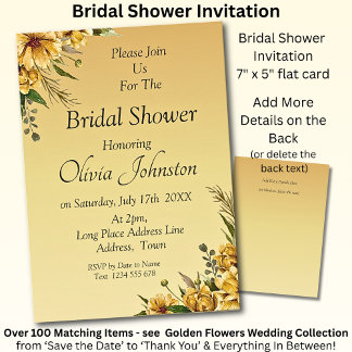 Carte Carton d'invitation à une fête de mariage - Fleurs