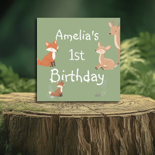 Carte Carton d'invitation d'anniversaire aux amis mignon