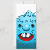 Carte Carton d'invitation d'anniversaire de monstre mign (Dos)