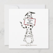 Carte Carton d'invitation d'anniversaire personnalisé po (Devant)
