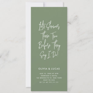 Carte Carton d'invitation de douche de couple de style m
