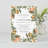 Carte Carton d'invitation de douche de mariée Citrus Ver (Debout devant)