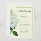 Carte Carton d'invitation de douche de mariée Hydrangea (Devant)