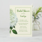 Carte Carton d'invitation de douche de mariée Hydrangea (Debout devant)