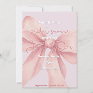 Carte Carton d'invitation de fiançailles à thème rose