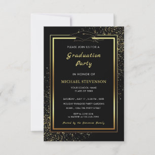 Carte Carton d'invitation de remise des diplômes avec ca
