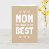 Carte Carton Fête des mères Conception de texte (Fleur jaune)