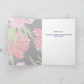 Carte Carton Floral Restez fort et courageux (Intérieur)