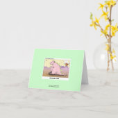 Carte Carton Hilarious Porc Jurrasic (Fleur jaune)