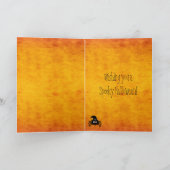 Carte Carton mignon Araignée Halloween Orange (Intérieur)