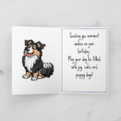 Carte Carton mignon Sheltie Shetland Shepherd Anniversai (Intérieur)