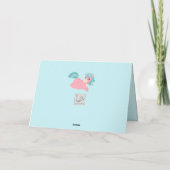 Carte Carton mignon Unicorn rose et menthe (Dos)
