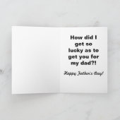 Carte Carton Mustache Chat Funny Fête des pères Card (Intérieur)