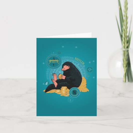 Carte Carton NIFFLER™ Avec Pièces D'Or (Devant)
