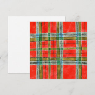 CARTE CARTON PLAT CARRÉ MAC BAIN TARTAN 5,25"