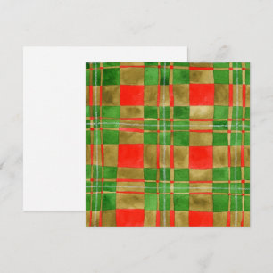 CARTE CARTON PLAT CARRÉ MAC GREGOR TARTAN 5,25"