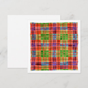 CARTE CARTON PLAT CARRÉ MAC RAE TARTAN 5,25" II