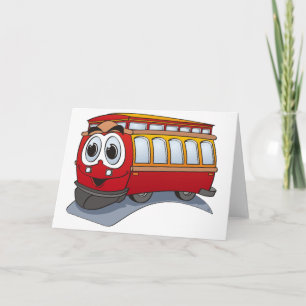 Carte Carton Red Trolley