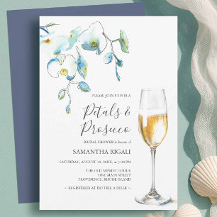 Carte Cartons d'invitation de fête prénuptiale aux Pétal