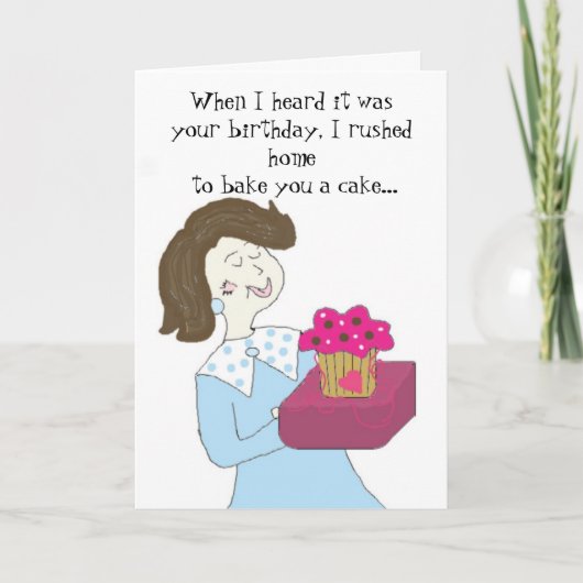 Carte Cartoon Anniversaire Drôle (Devant)