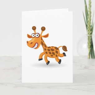 Carte Cartoon bébé Giraffe