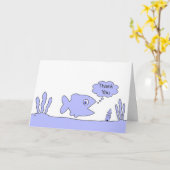 Carte Cartoon Bleu Cute Poisson Merci N'importe quelle c (Fleur jaune)