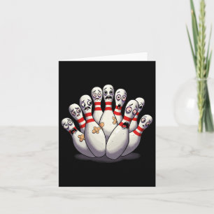 Carte Cartoon Bowling Peur Bowling Pins Drôle Sport Bo