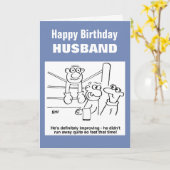 Carte Cartoon Boxer On the Ropes (Fleur jaune)