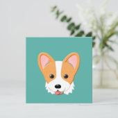 Carte Cartoon Corgi (Debout devant)