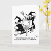 Carte Cartoon de sorcière 4864 (Fleur jaune)