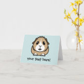 Carte Cartoon Guinea Pig Greetings Card (Fleur jaune)