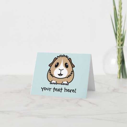Carte Cartoon Guinea Pig Greetings Card (Devant)