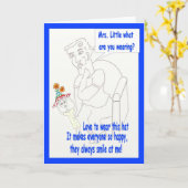 Carte Cartoon humour Joyeux anniversaire (Fleur jaune)