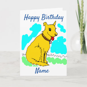 Carte Cartoon mignon Shaggy Chig Anniversaire