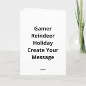 Carte Cartoon Oh Deer Funny Reindeer Holiday Gamer Gift (Dos)