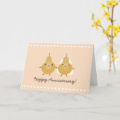 Carte Cartoon Perfect Pear Drôle Mignonne Couple Anniver (Fleur jaune)
