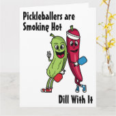 Carte Cartoon Picket et poivre Fumer Hot Pickleball (Fleur jaune)